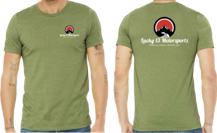 Moss green Lucky13Motorsportz Team T-shirt