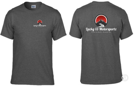 Gray Lucky13Motorsportz Team T-shirt
