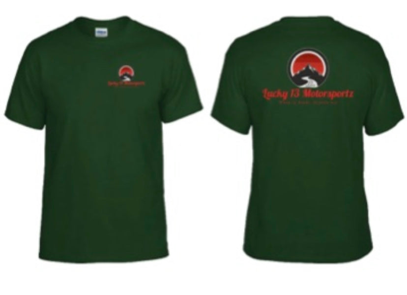 Hunter green Lucky13Motorsportz Team T-shirt